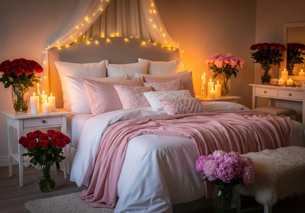 Romantic Bedroom Valentine’s Day Decor Inspiration