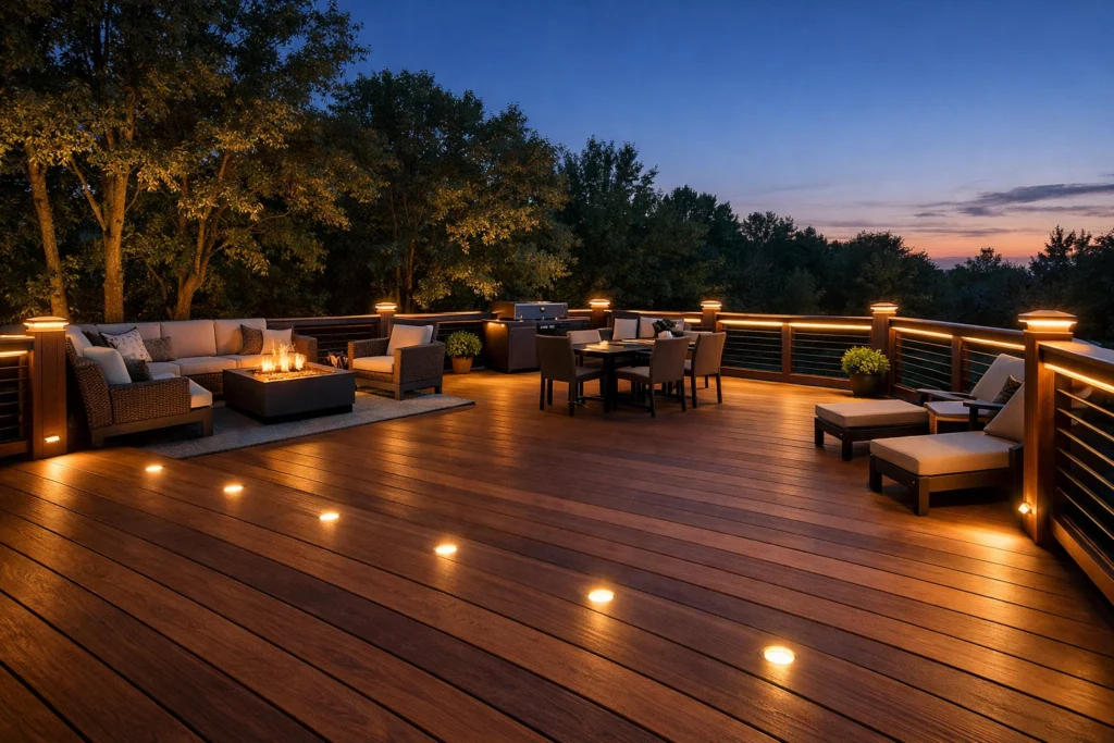 Elevating Deck Spaces with Built-In Fixtures