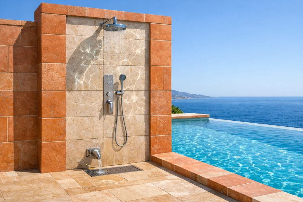 5. Poolside Rinse Station