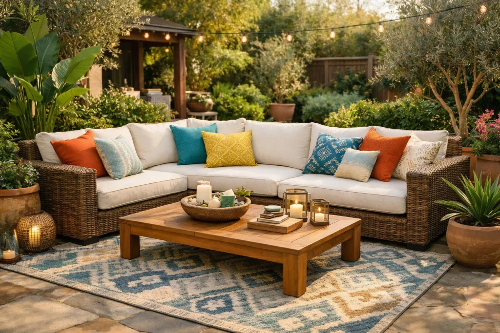 Create a Cozy Lounge Area with Comfortable Outdoor Furniture