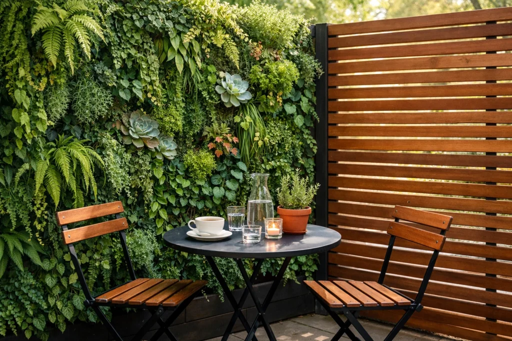 Add Privacy Screens and Vertical Gardens for Seclusion