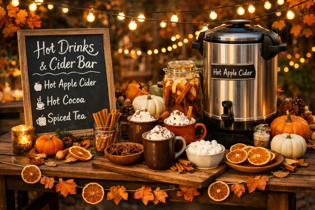 Set Up a Hot Drinks and Cider Bar