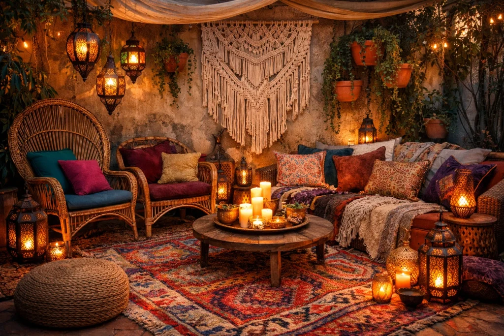 Embrace a Bohemian Patio Style for Relaxed, Eclectic Charm