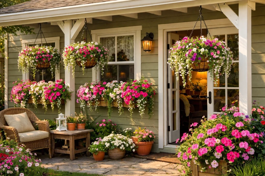 Add Window Boxes and Hanging Baskets for Aerial Gardens