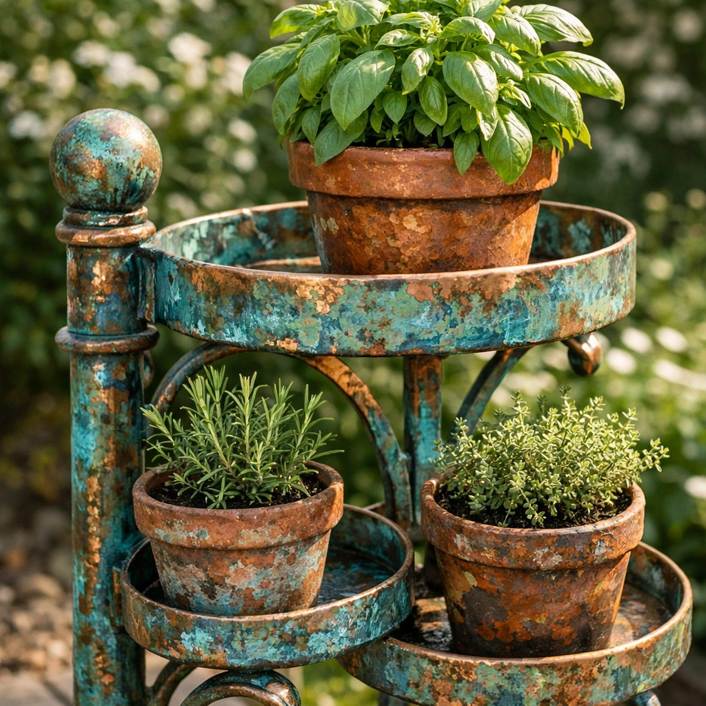 Copper Stands Developing Living Patinas
