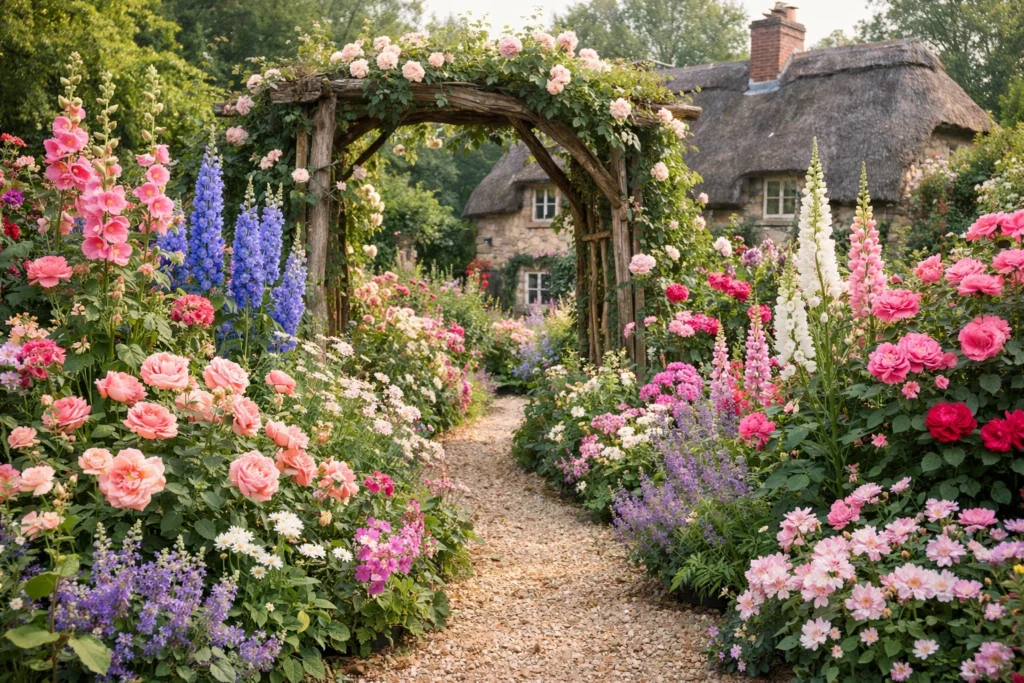 Cottage Garden Charm with Mixed Plantings