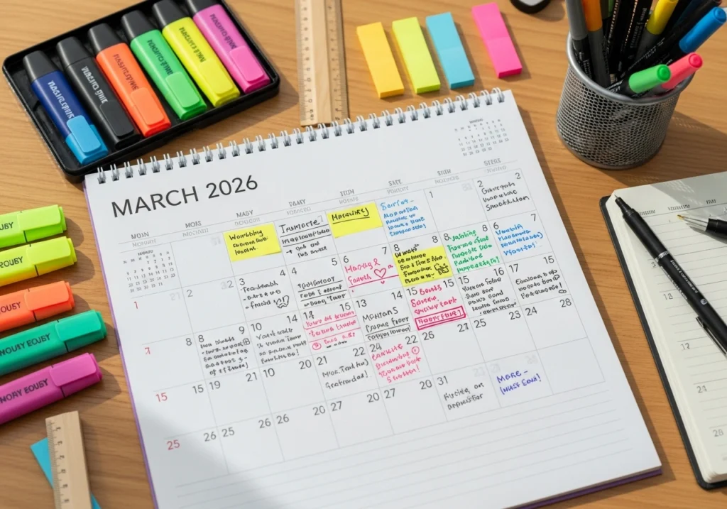 Customizing Your March Calendar Template