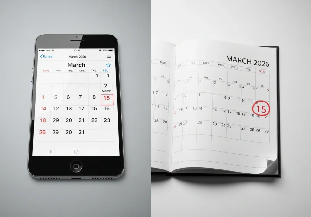 Digital versus Physical Calendar Considerations