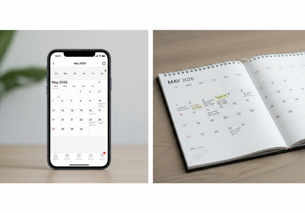 Digital versus Printed Calendars: Finding the Right Balance
