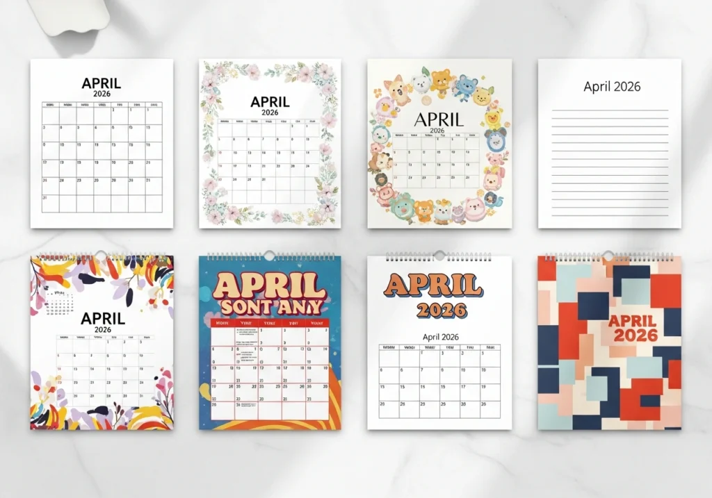 Exploring Different Types of April 2026 Calendar Templates