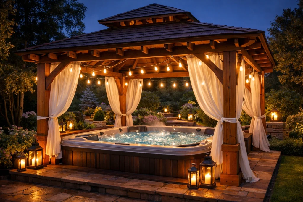 Gazebo and Pergola Covered Retreats