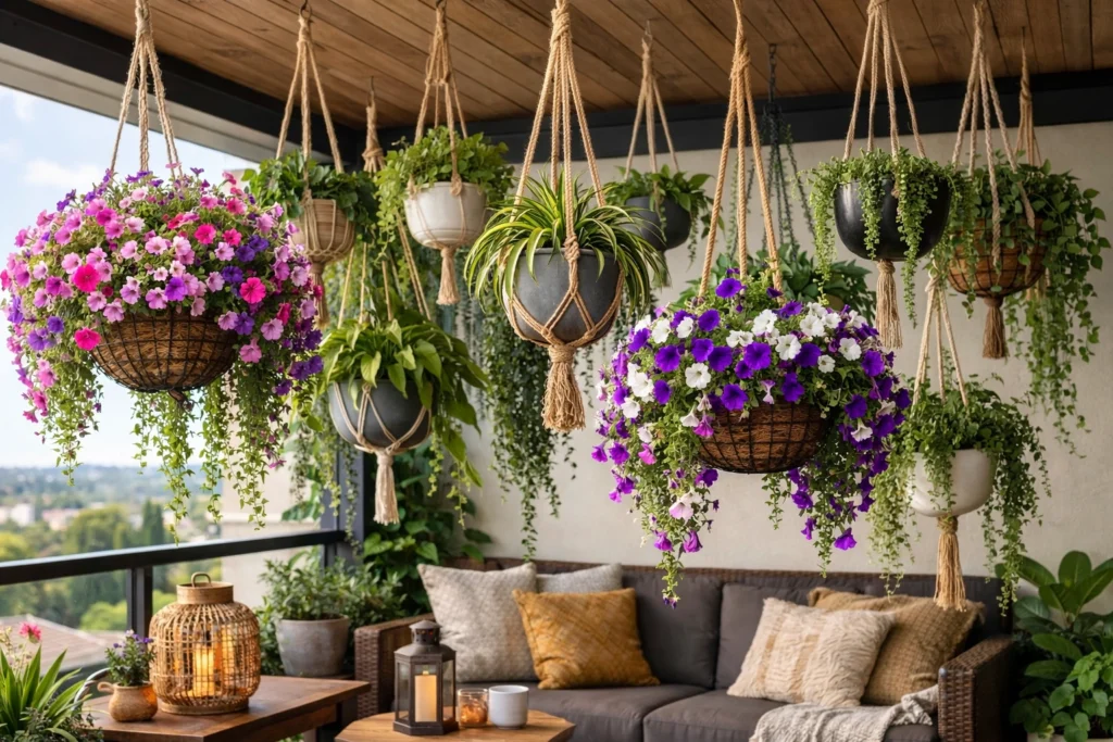 Hanging Planters Adding Overhead Interest