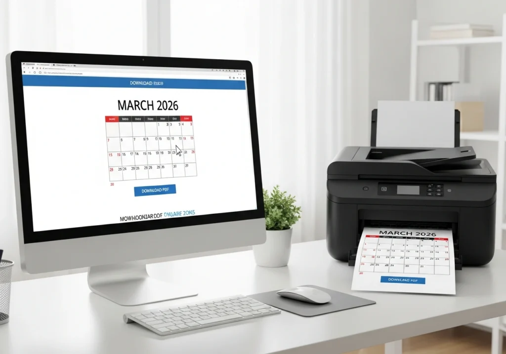 How to Download and Print March 2026 Calendars