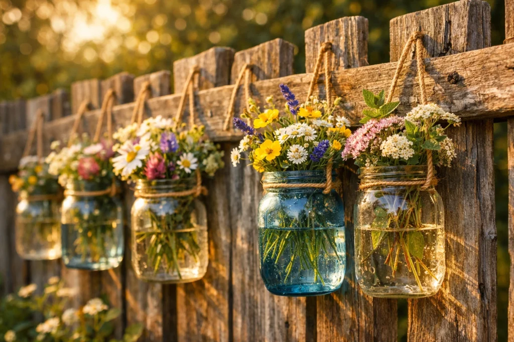 Mason Jar Garden Accents