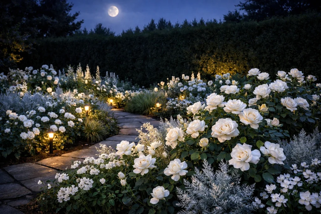 Moon Gardens Glowing in Evening Light