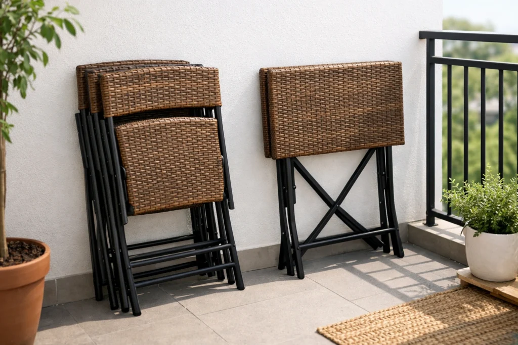 Opt for Foldable and Stackable Pieces