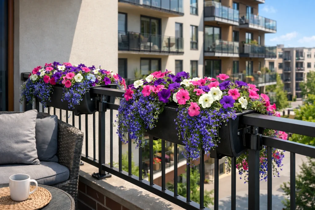 Railing Planters Utilizing Overlooked Space