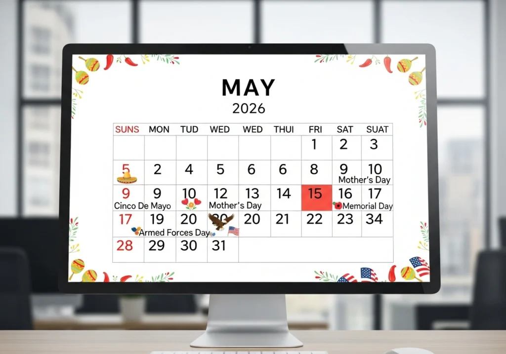 Special Days and Holidays in May 2026