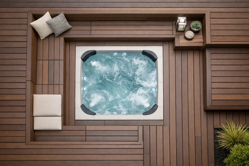 Sunken Deck Integration with Seamless Transitions