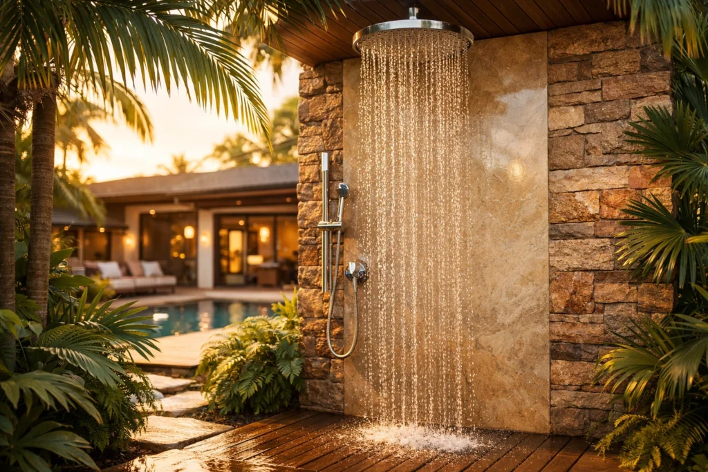 Why Outdoor Showers Have Become a Luxury Backyard Essential