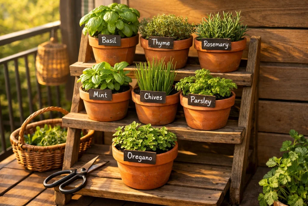 Design a Dedicated Balcony Herb Garden