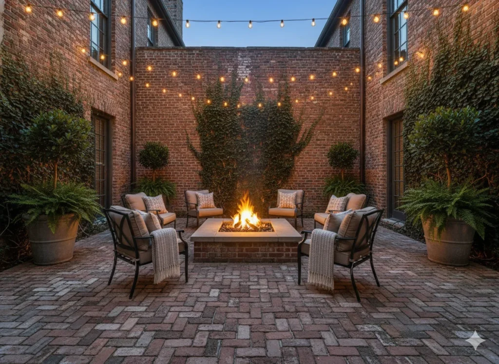 Brick Courtyard Glow