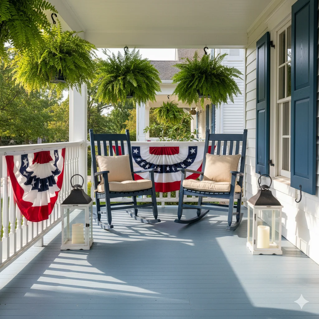 Bunting Porch Rails