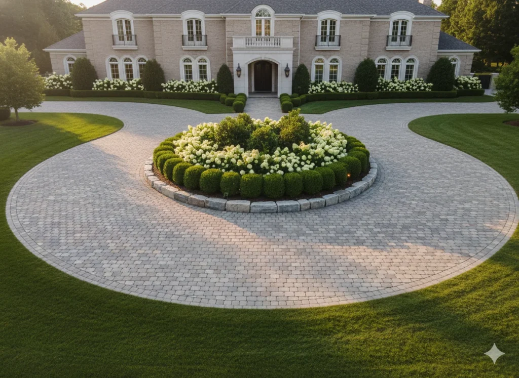 Circular Driveway Island