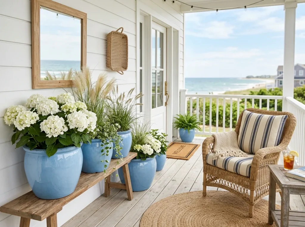 Coastal Blue Pots