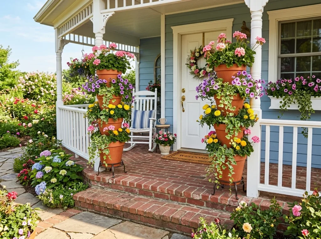 Colorful Flower Towers
