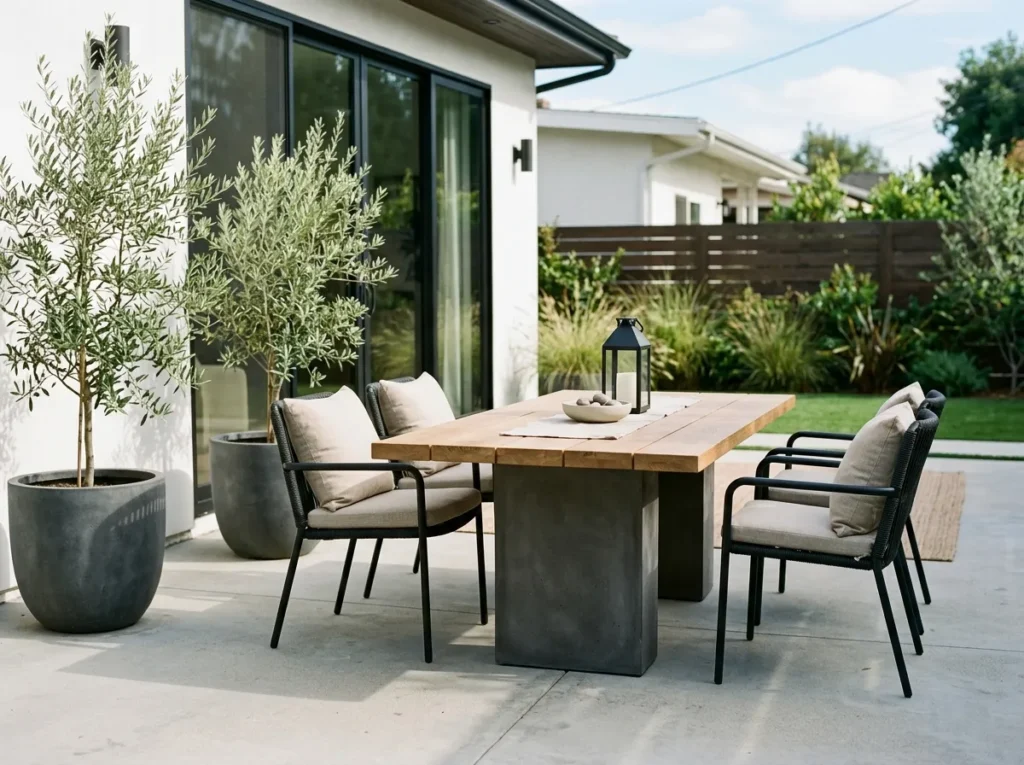 Concrete Block Table