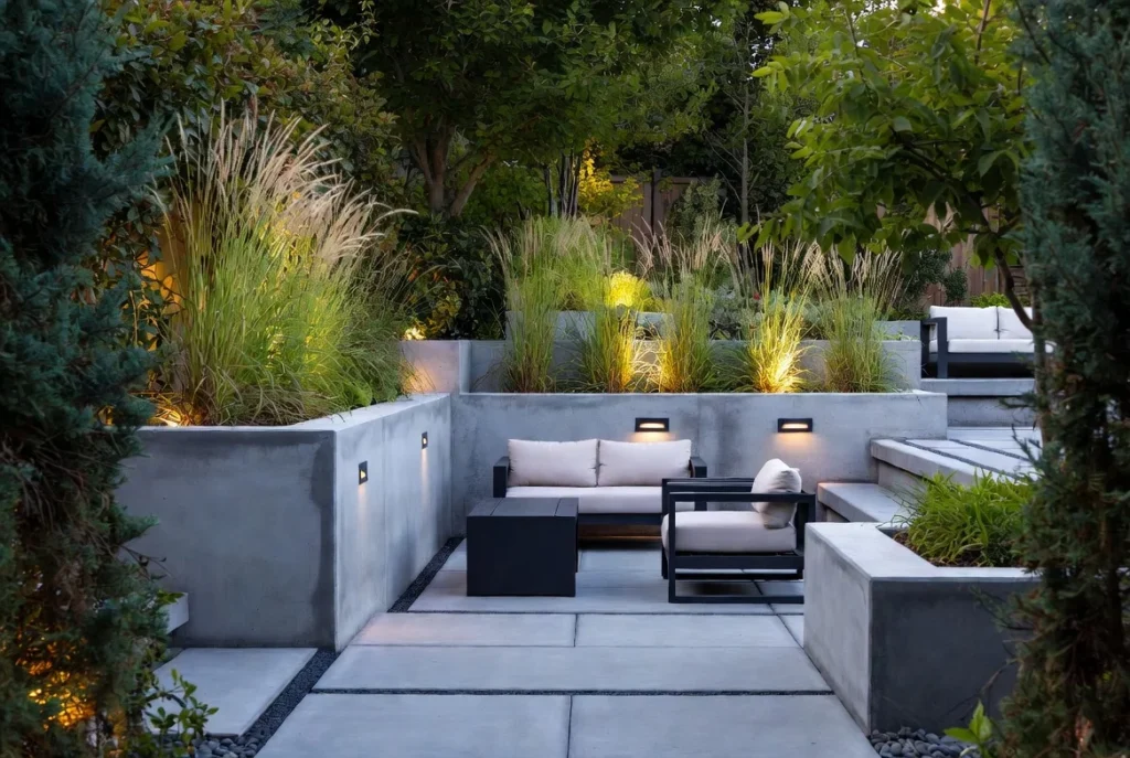Concrete Planter Walls