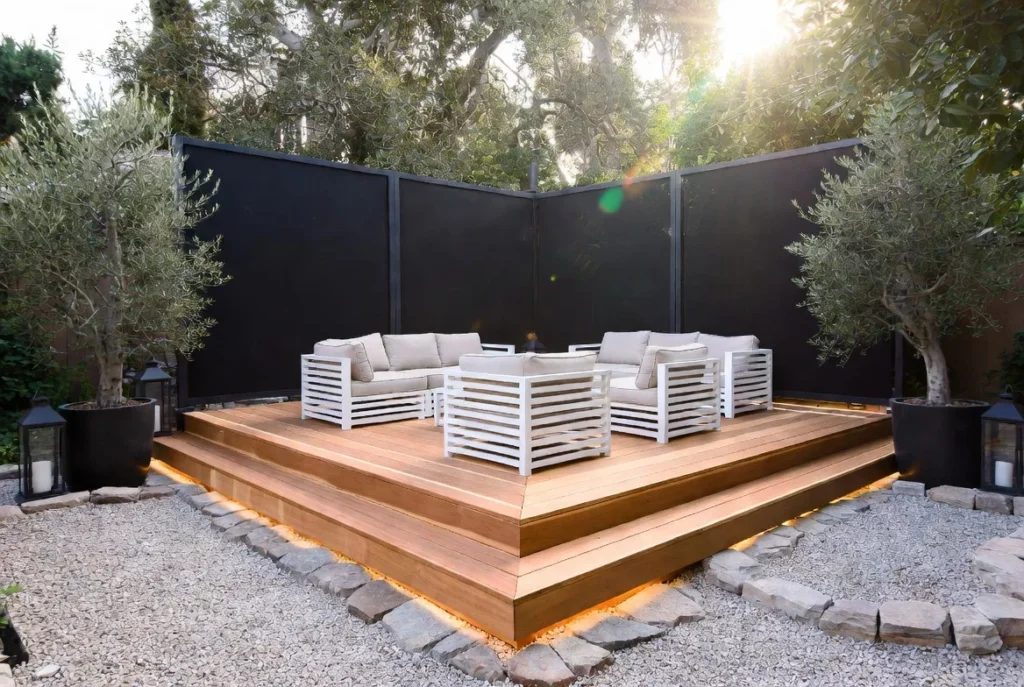 Corner Privacy Deck