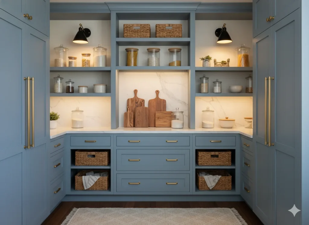 Dusty Blue Pantry