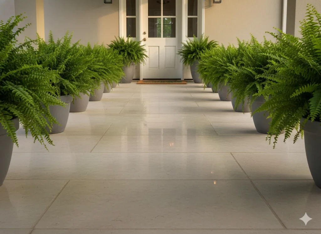 Fern-Lined Walkway