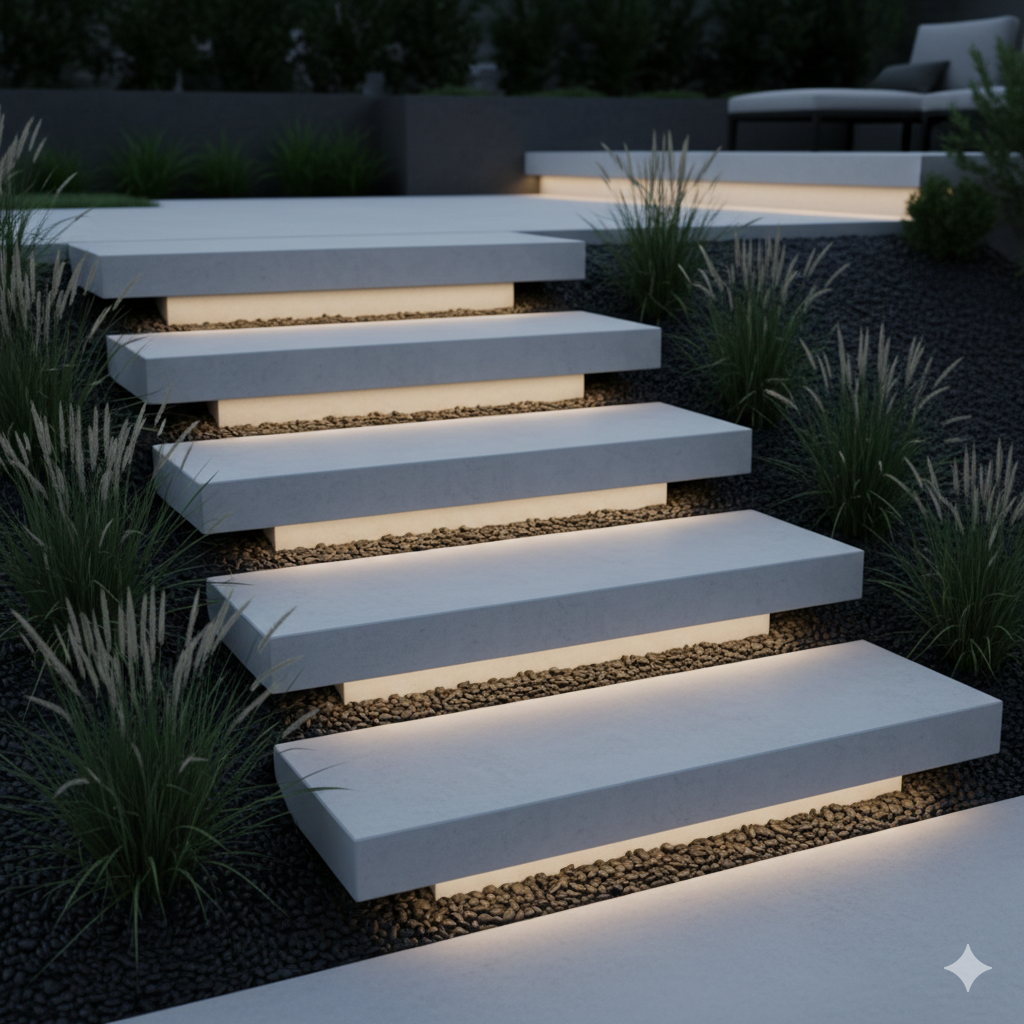 Floating Concrete Steps