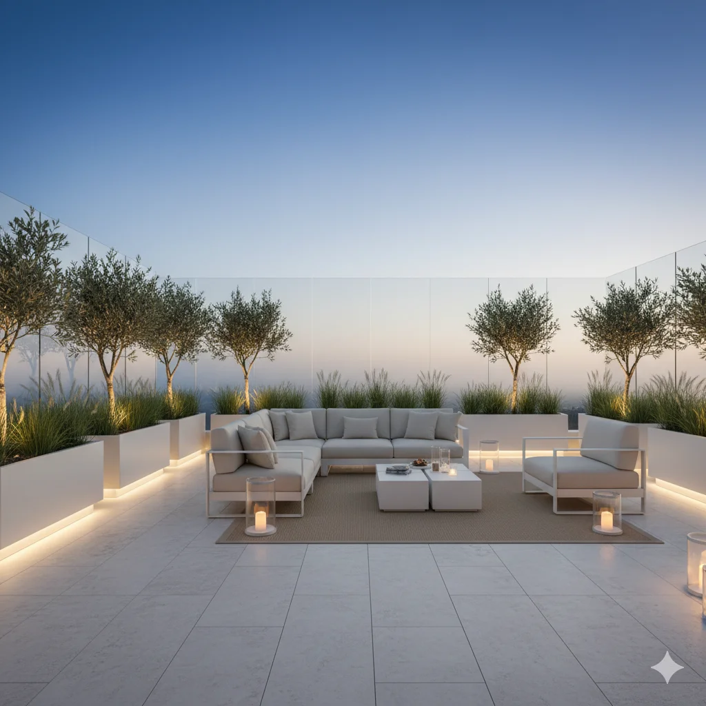 Glass Panel Planters