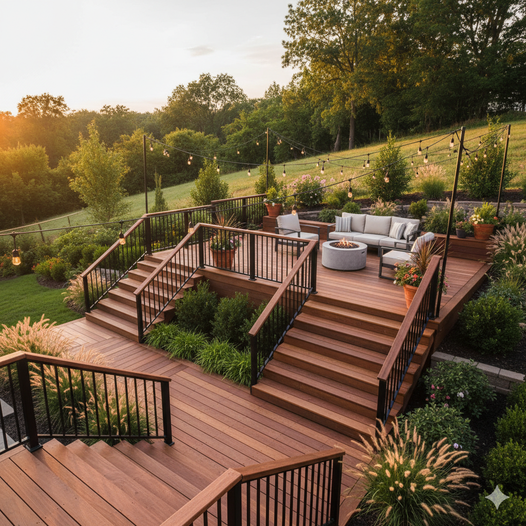 Hillside Deck Stairs