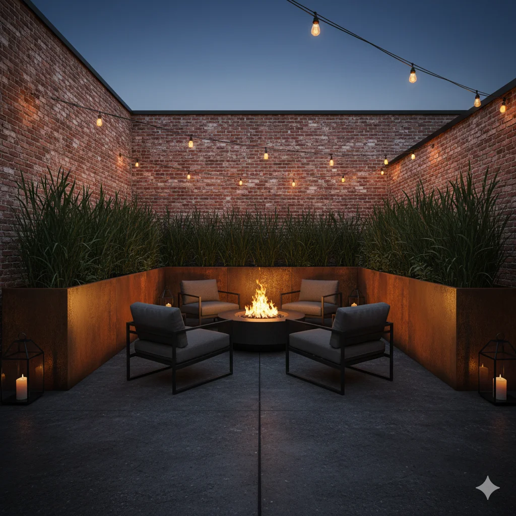 Industrial Steel Planters