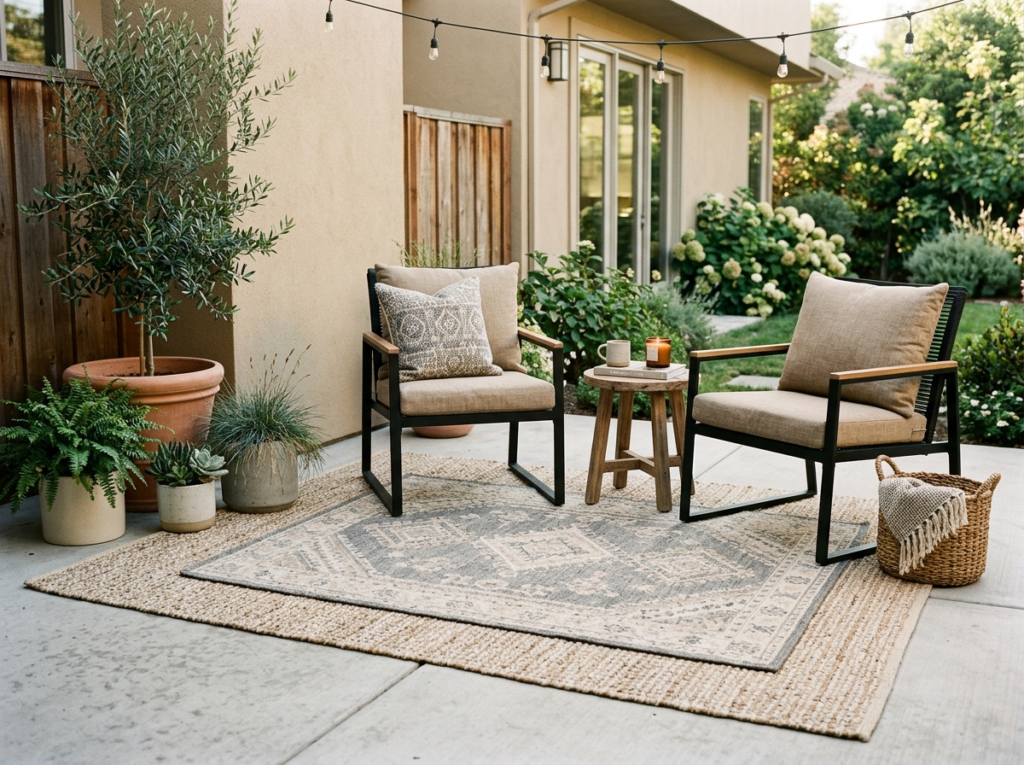 Layered Rug Patio