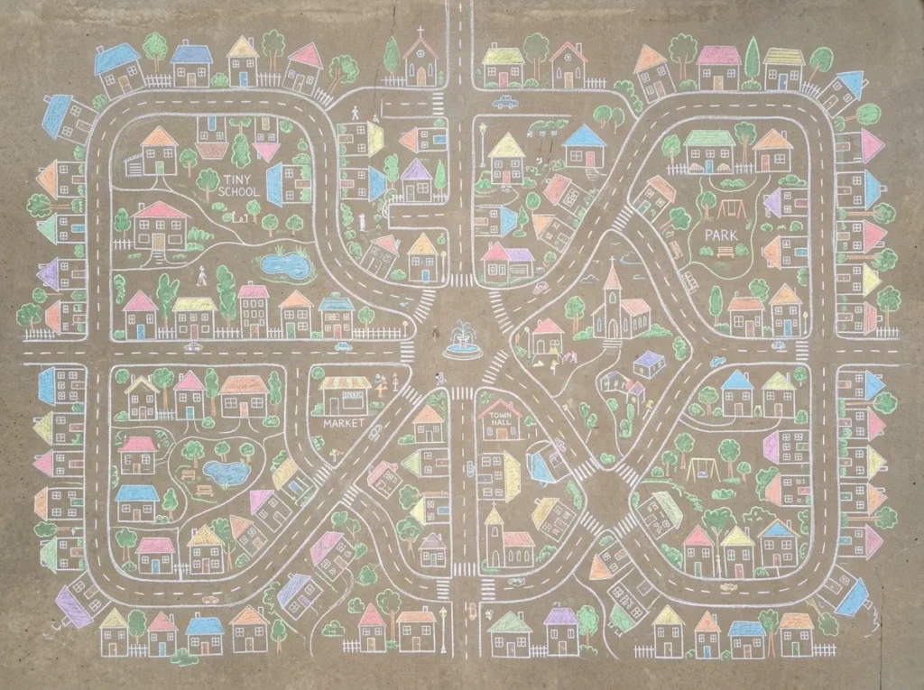 Mini Chalk Village