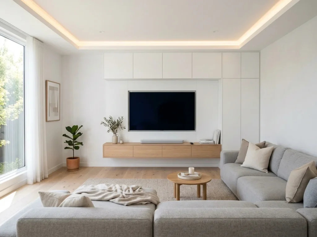 Minimalist Media Wall