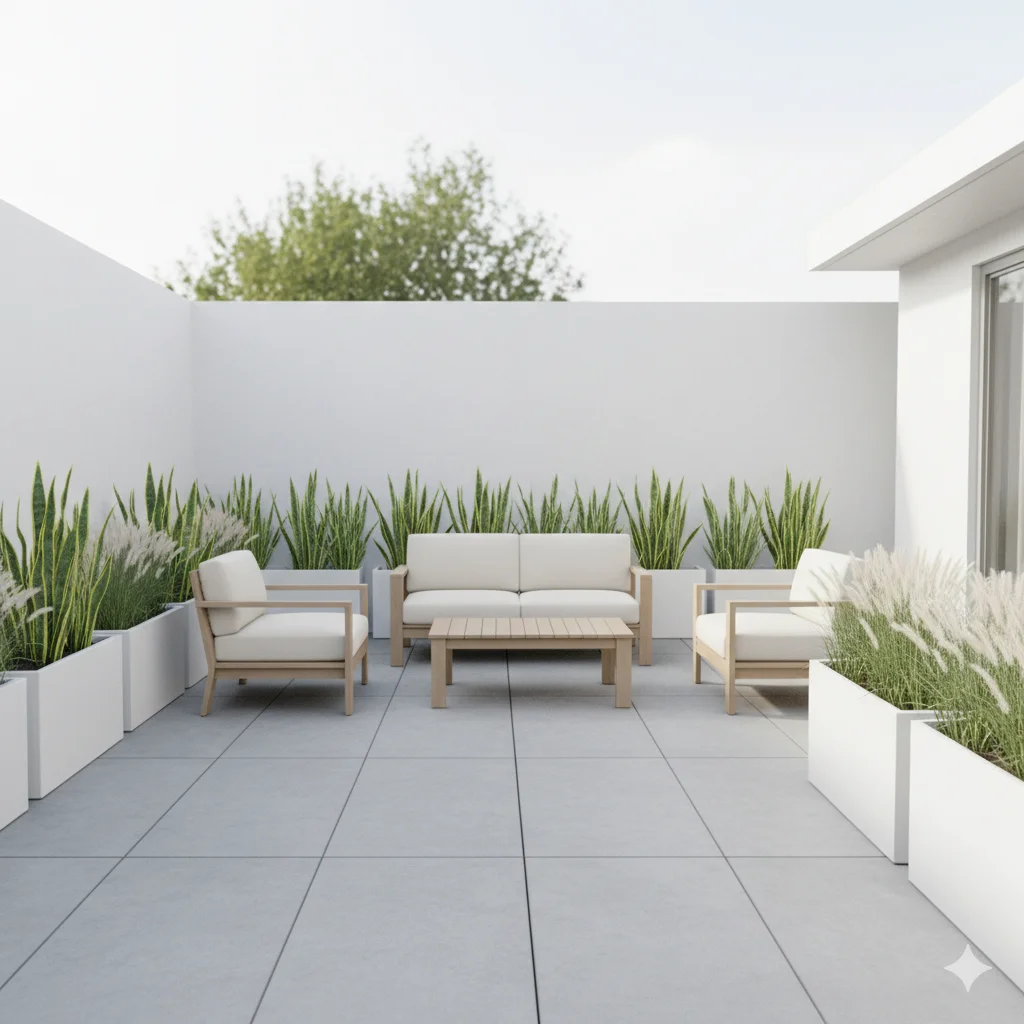 Minimalist White Planters
