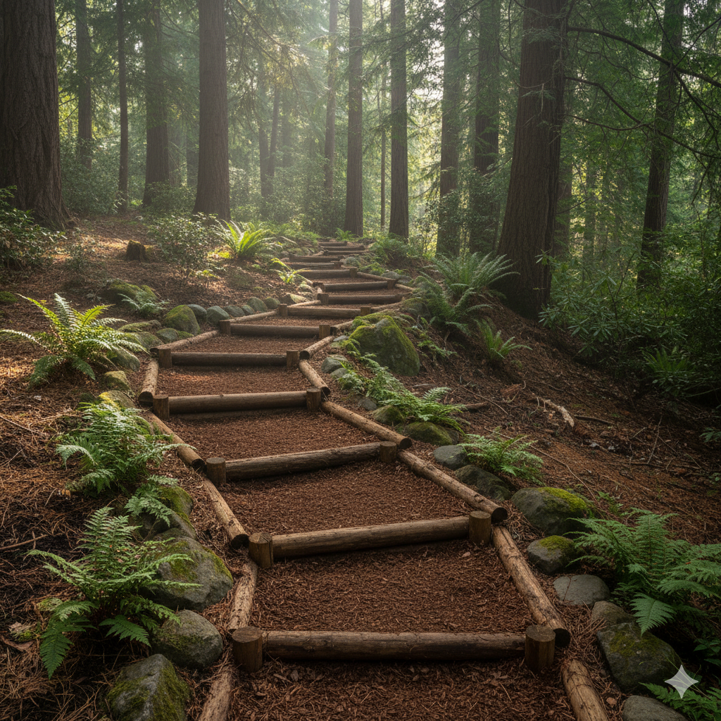 Mulch Trail Steps