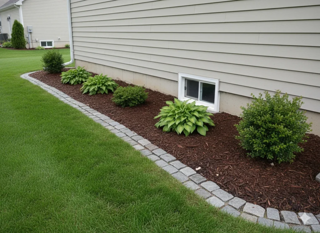 Mulched Drainage Strip