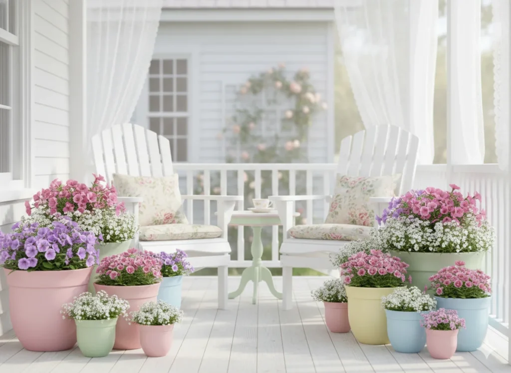 Pastel Porch Pots