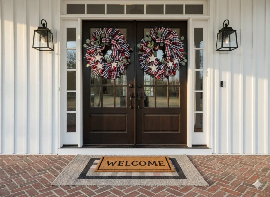 Patriotic Wreath Pair