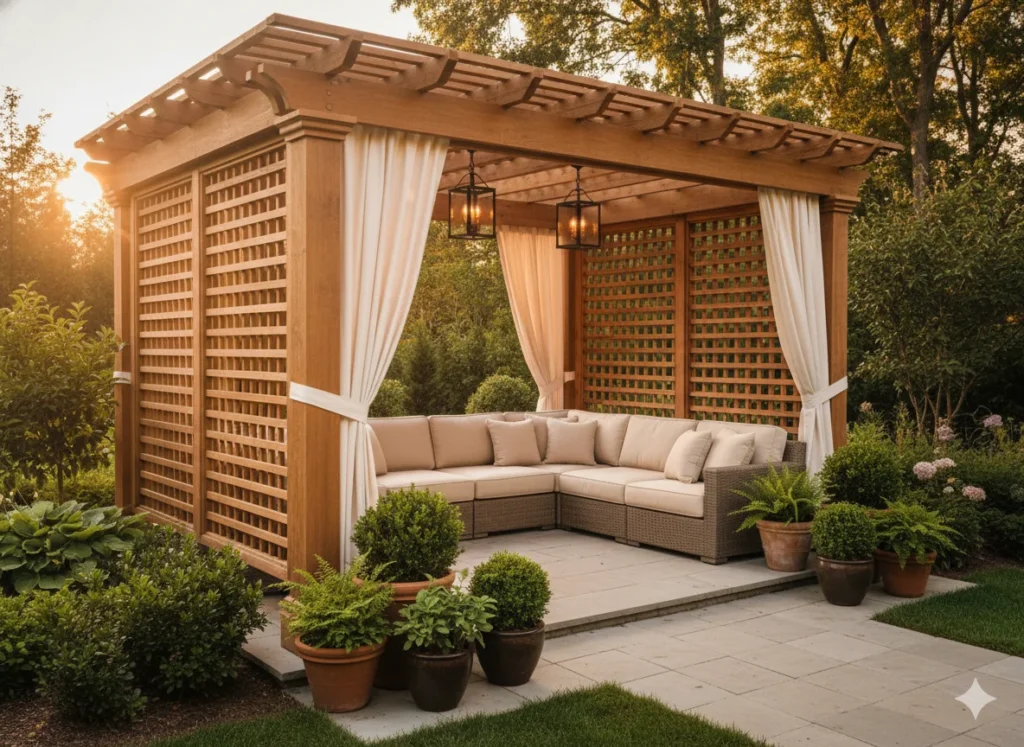 Pergola Privacy Corner