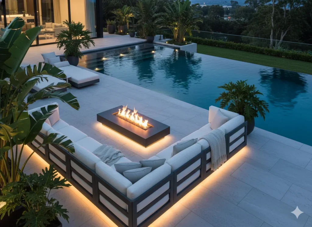 Poolside Fire Lounge