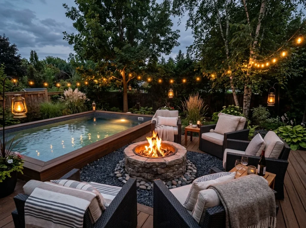 Poolside Fire Pit